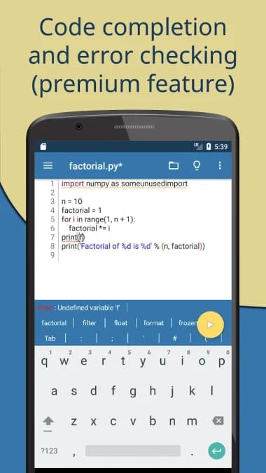 Pydroid 3 - IDE for Python 3 مهكر — لقطة شاشة 1