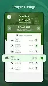 Prayer Times: Qibla Finder مهكر — لقطة شاشة 2
