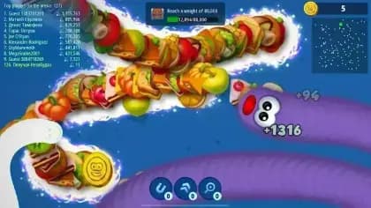 Worms Zone.io مهكره — لقطة شاشة 5