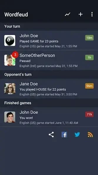 Wordfeud Premium مهكره — لقطة شاشة 5