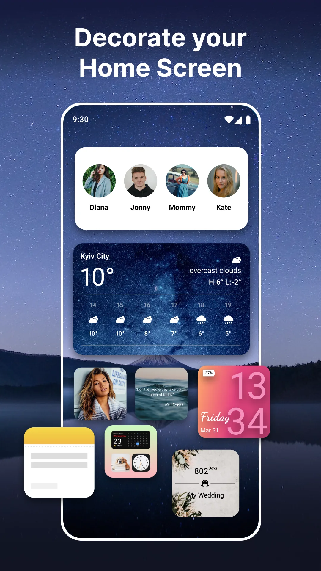 ويدجت الألوان iOS 17 مهكر مهكر — لقطة 1