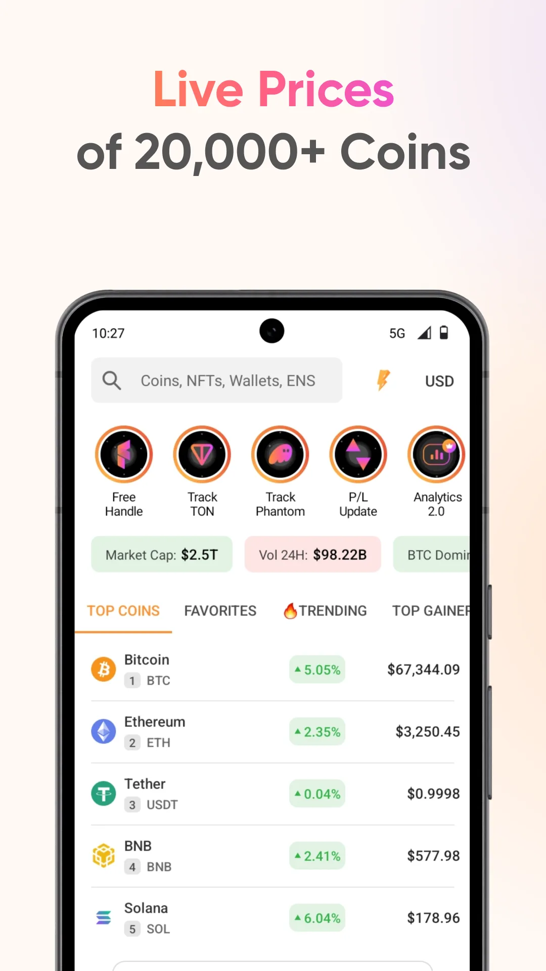 تطبيق تتبع العملات الرقمية مهكر مهكر — لقطة 2