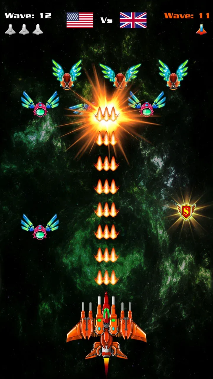 لعبة غالاكسي أتك Alien Shooter مهكرة مهكرة — لقطة 2