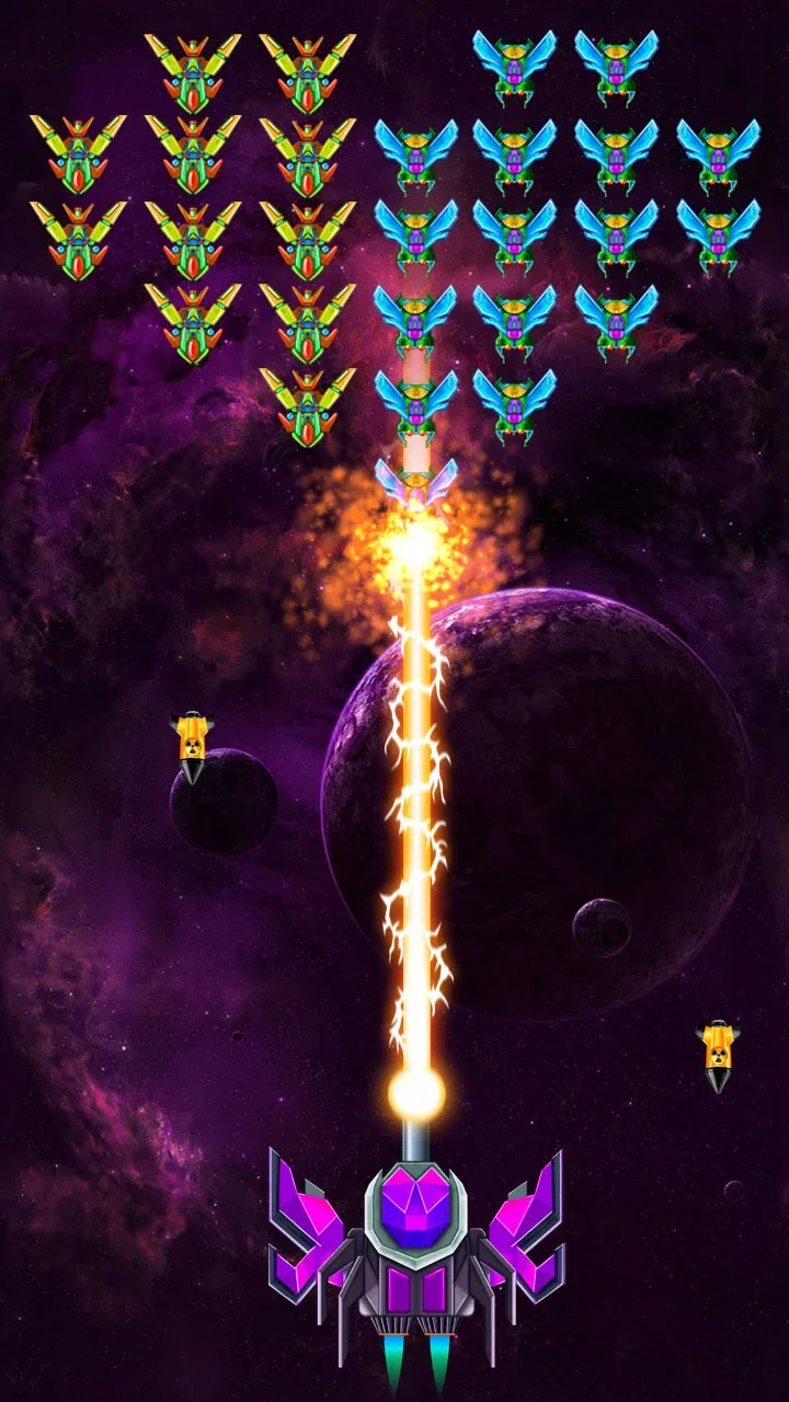 لعبة غالاكسي أتك Alien Shooter مهكرة مهكرة — لقطة 3