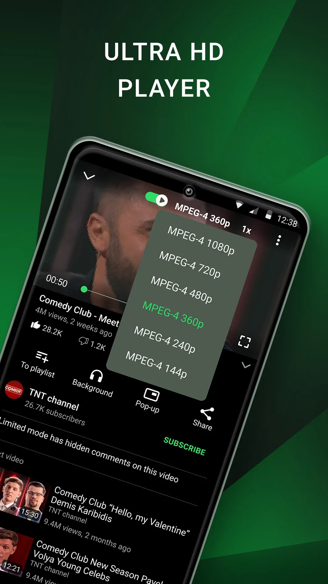 تطبيق GreenTuber Pro مهكر مهكر — لقطة 3