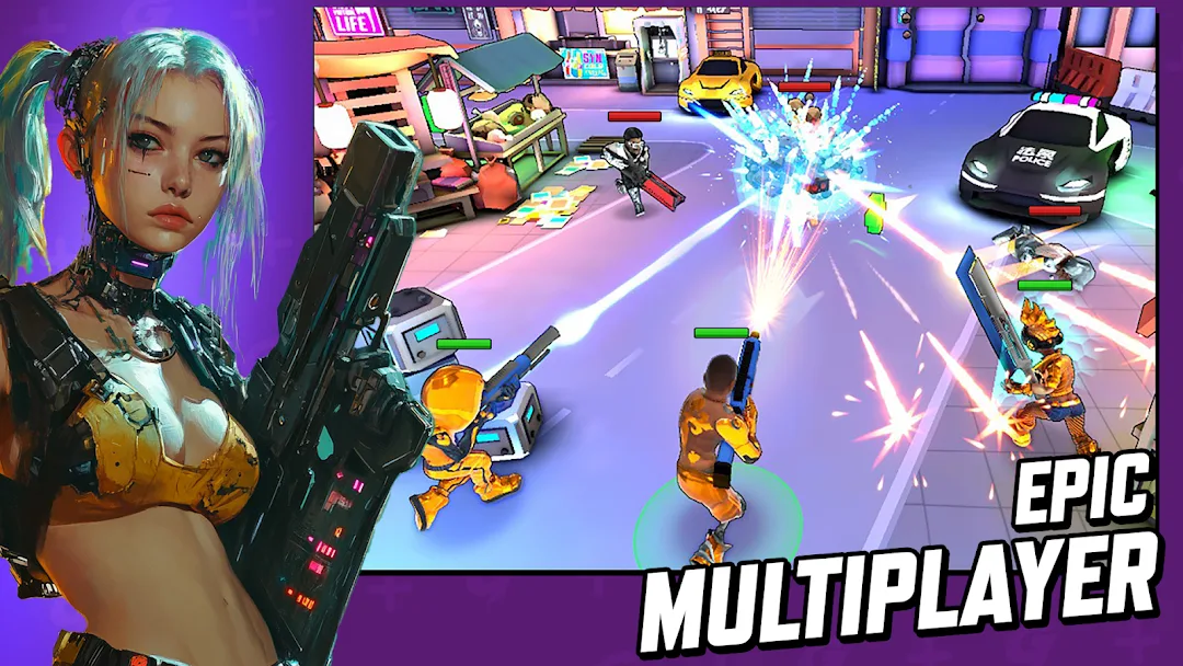 لعبة Gridpunk Battle Royale مهكرة مهكرة — لقطة 1