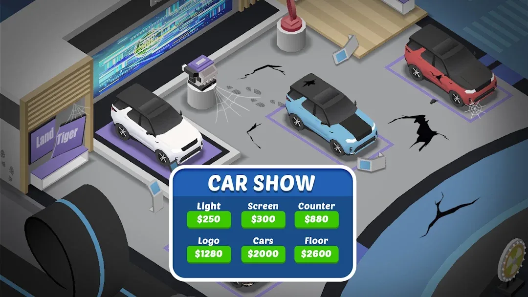 لعبة عرض السيارات Idle Car Show Master - Tycoon مهكرة مهكرة — لقطة 1