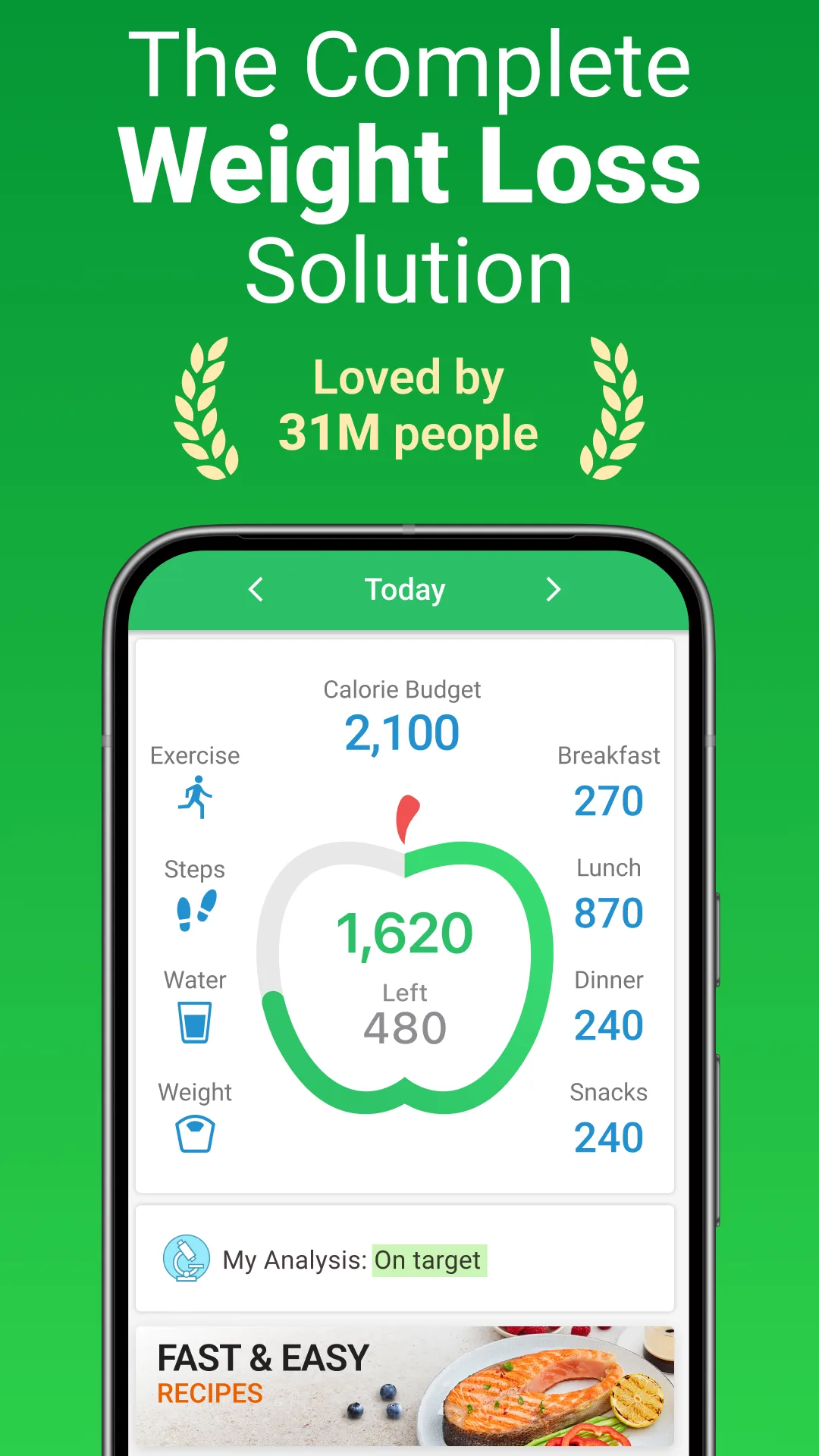 تطبيق MyNetDiary مهكر مهكر — لقطة 1