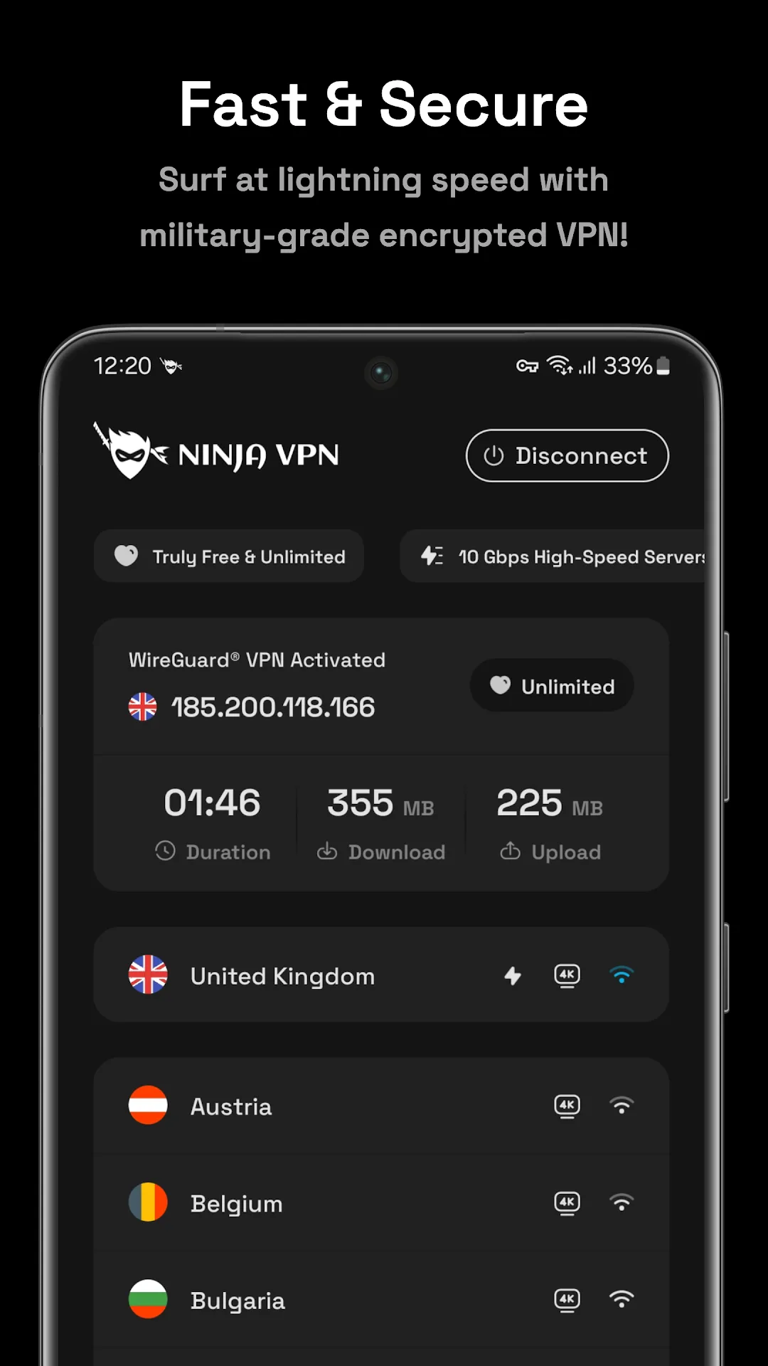 نinja VPN مهكر مهكر — لقطة 2
