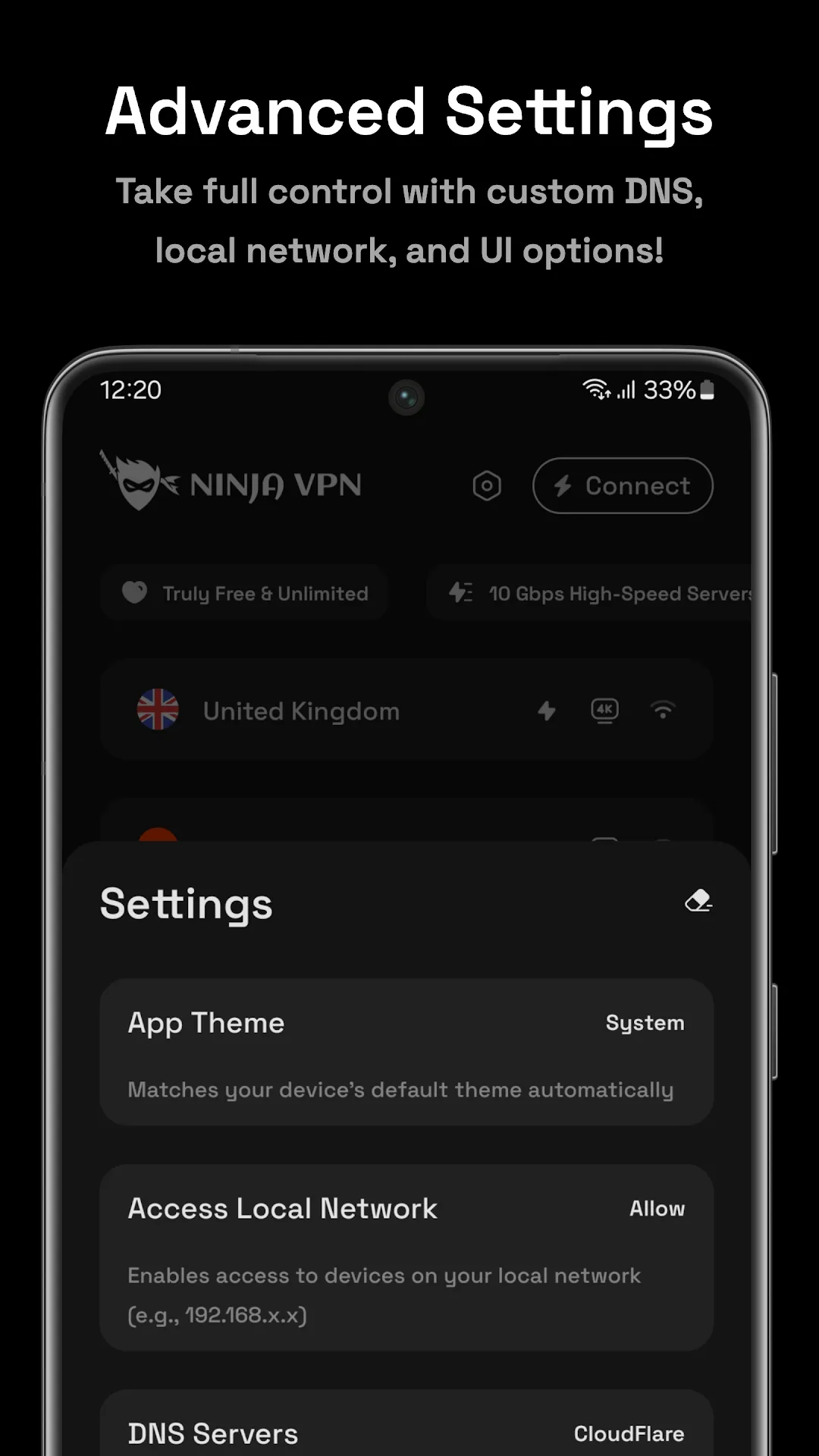 نinja VPN مهكر مهكر — لقطة 3