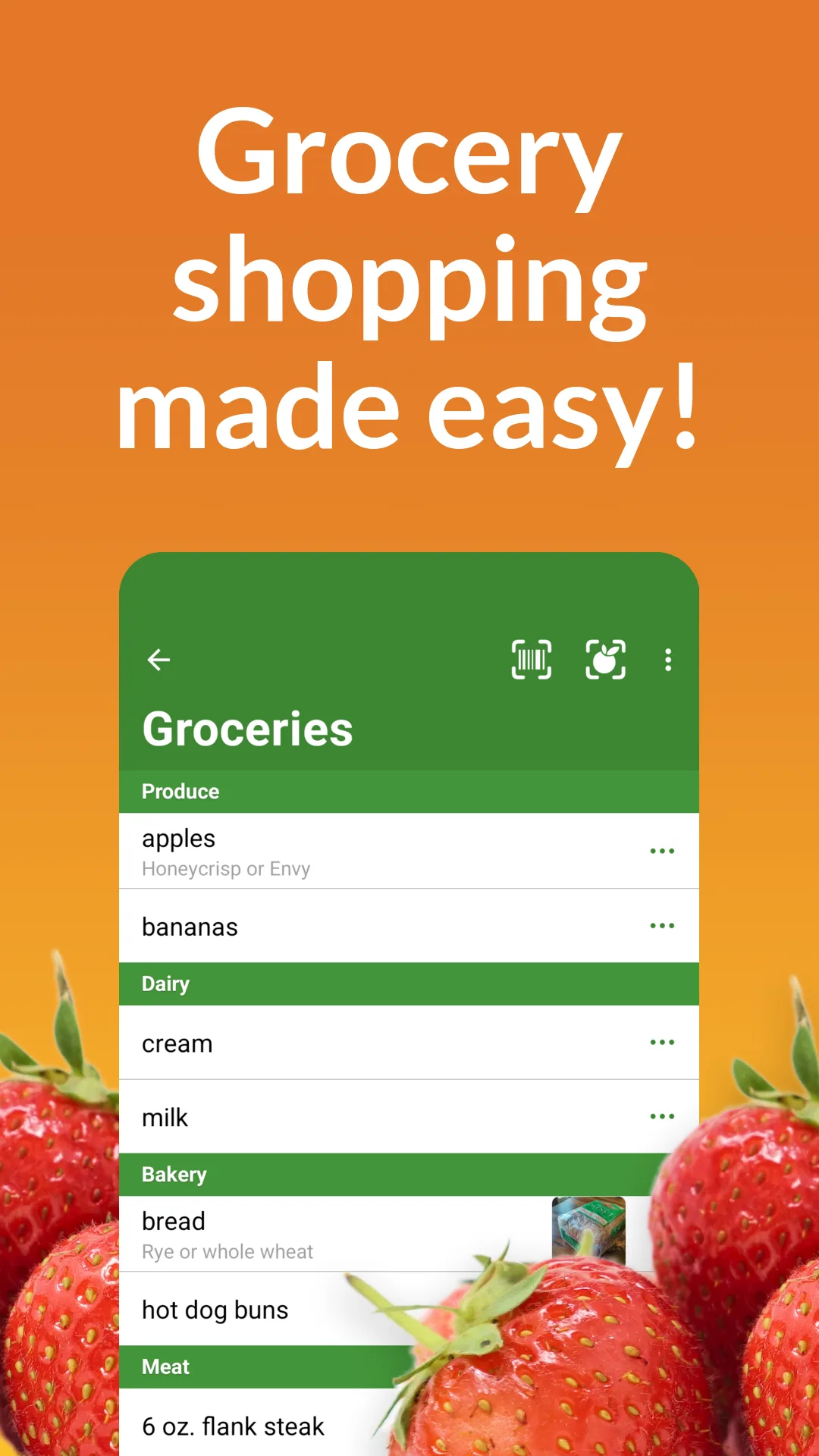تطبيق قوائم التسوق Our Groceries مهكر مهكر — لقطة 1