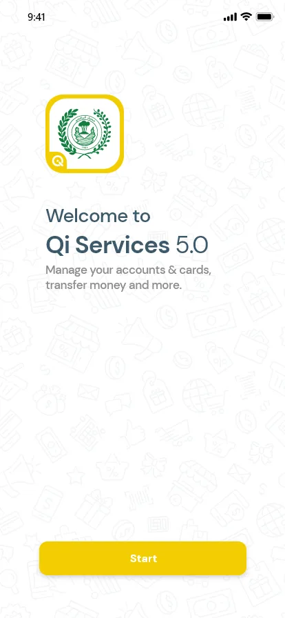 تطبيق خدمات كي Qi Services مصرف الرافدين مهكر مهكر — لقطة 1