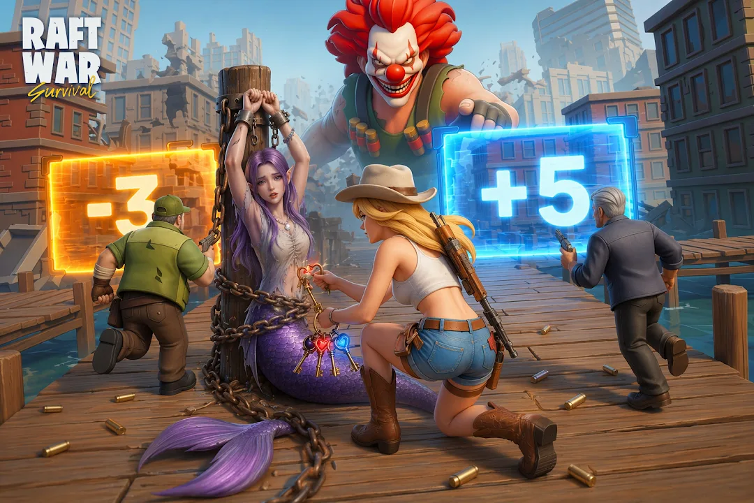 Raft War Survival MOD APK — Screenshot 1