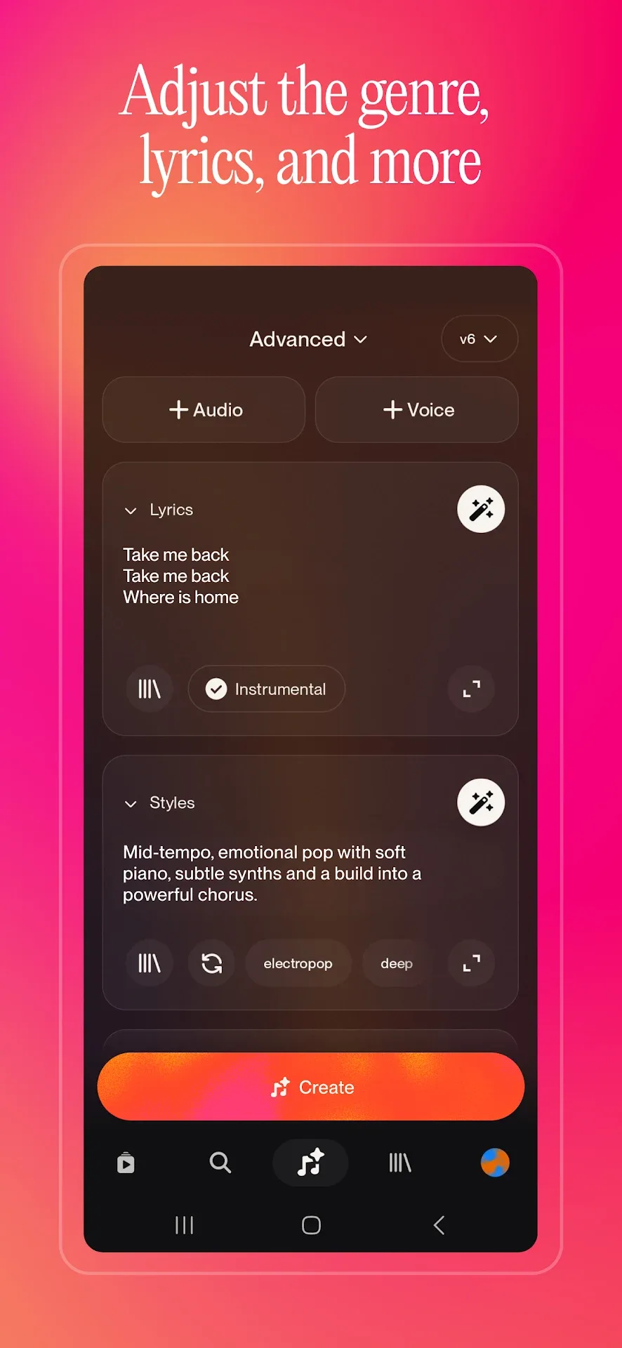 تطبيق موسيقى Suno AI مهكر مهكر — لقطة 2