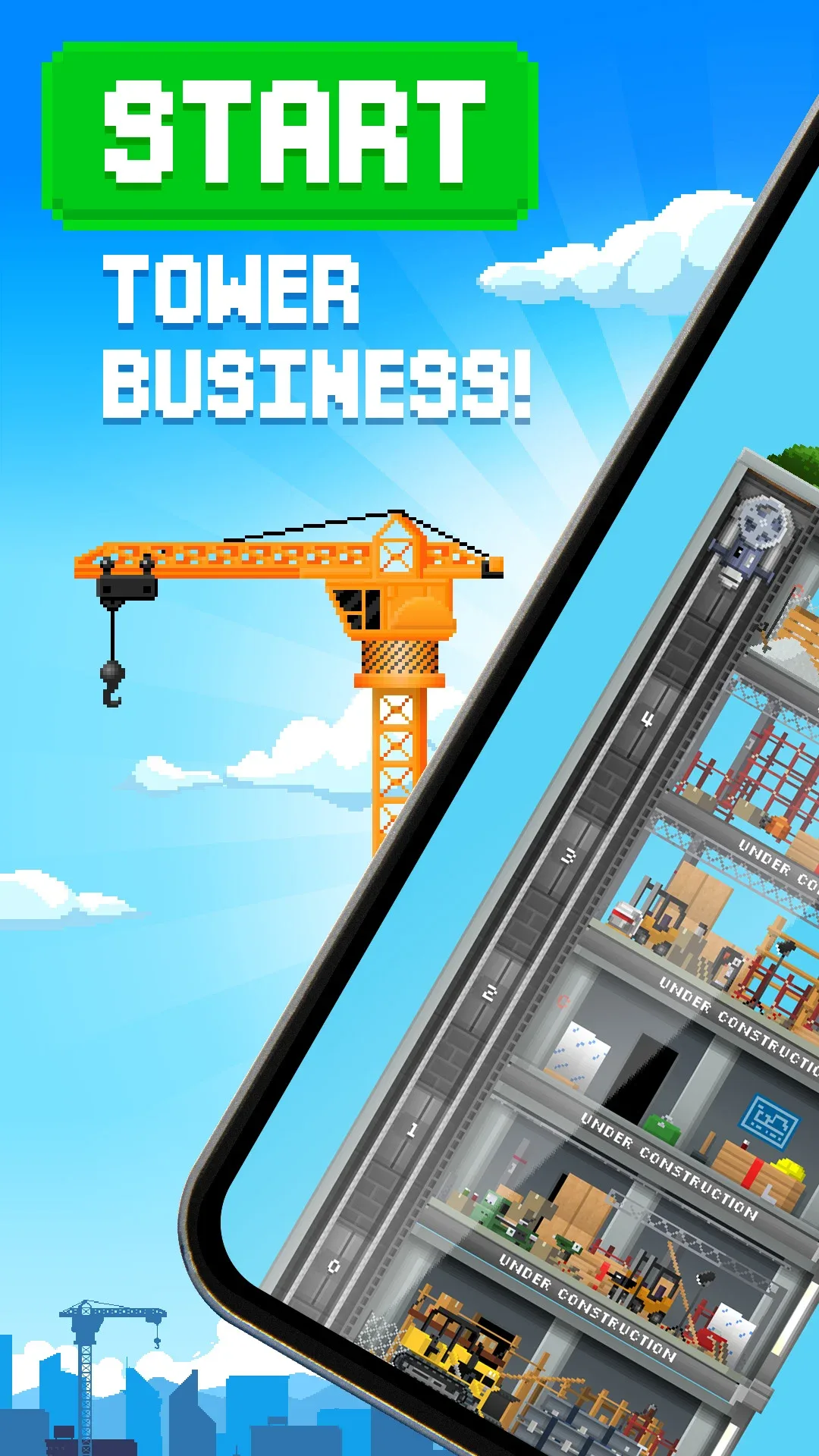 لعبة Tiny Tower مهكرة مهكرة — لقطة 1