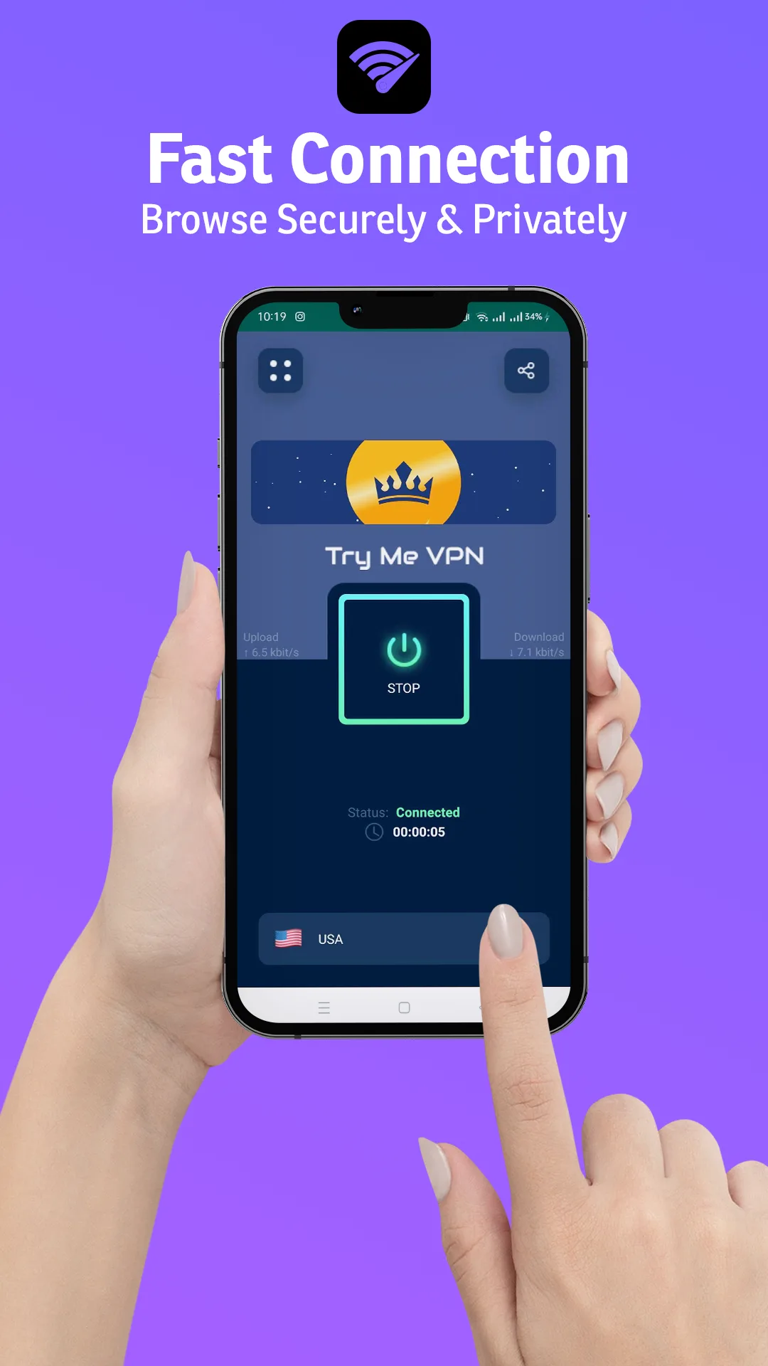 ترايم VPN مهكر مهكر — لقطة 1