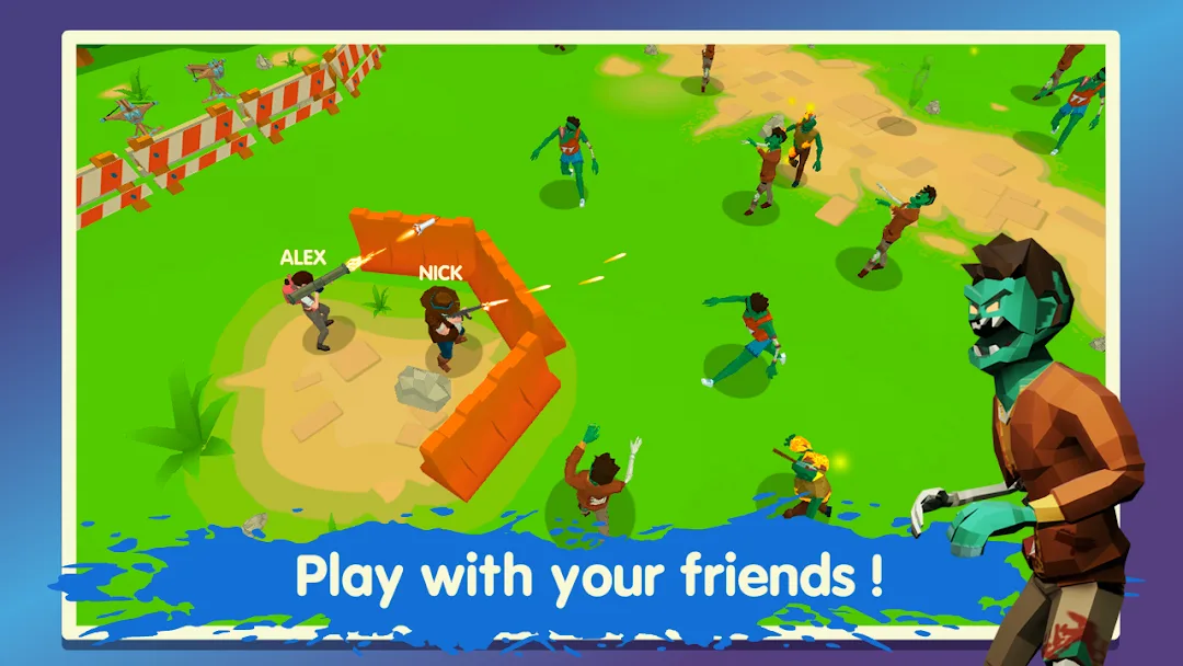 لعبة Two Guys Zombies 3D مهكرة مهكرة — لقطة 1