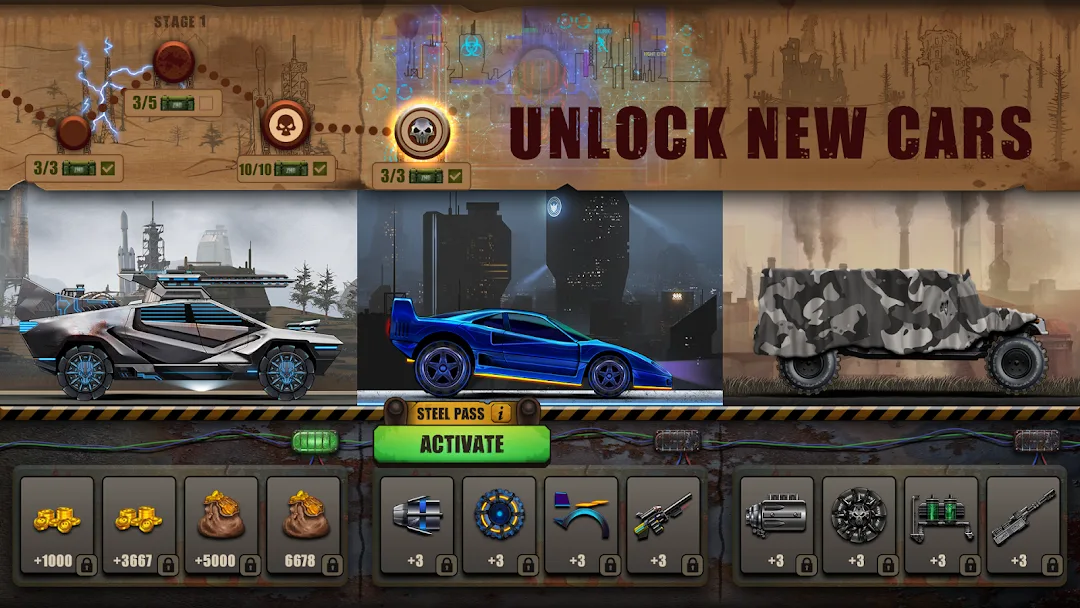 Zombie Hill Racing: Earn Climb MOD APK — Screenshot 2