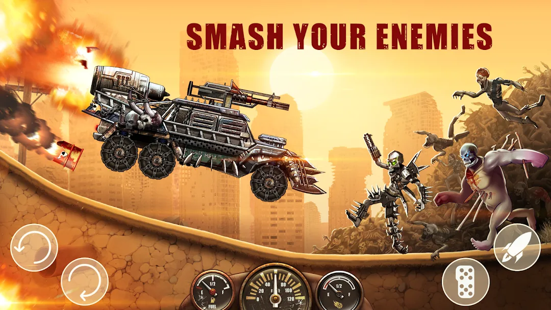 Zombie Hill Racing: Earn Climb MOD APK — Screenshot 3